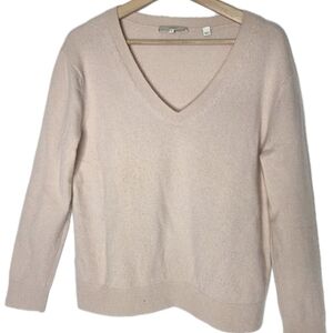 Vince Cashmere V-neck Sweater Pink Medium Women's Flaw